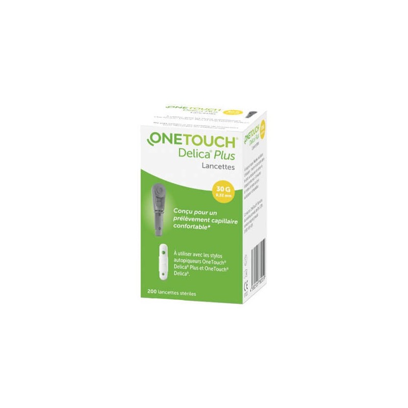 Lancettes pour stylo autopiqueur One Touch Delica Plus, lot de 200