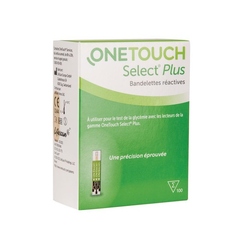 Bandelettes pour One Touch Select Plus, lot de 100