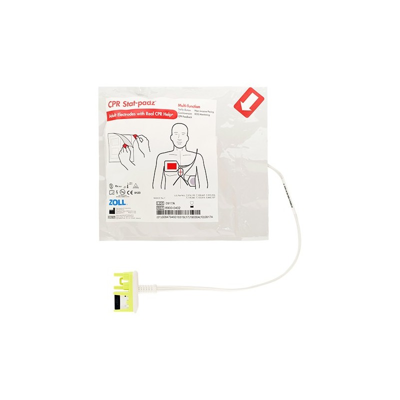 Électrodes CPR Stat-Paz adulte ZOLL AED PLUS/PRO (aide au massage)