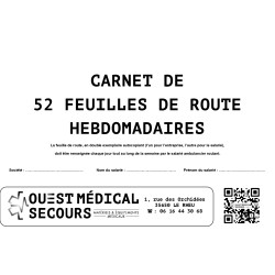 Carnet de feuille de route hebdomadaire A5