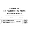 Carnet de feuille de route hebdomadaire A5