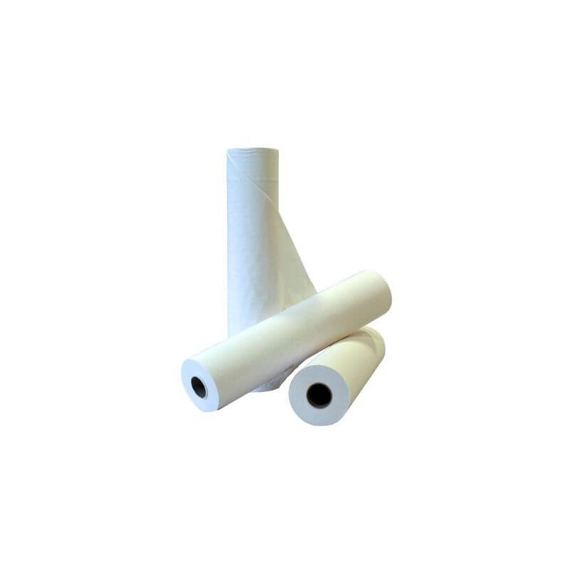 Rouleau d'examen d'ouate 150F Blanc 50 x 35 - Lot de 12 rouleaux