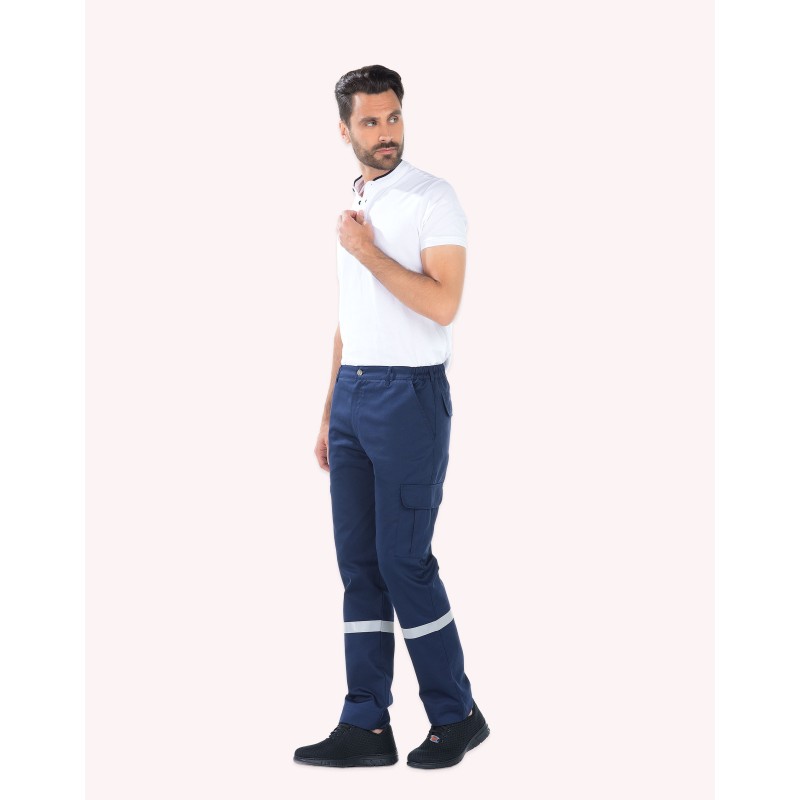 Pantalon intervention avec bandes rétro-réfléchissantes homme