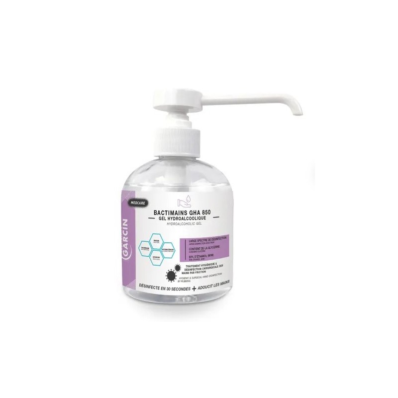 Gel hydroalcoolique GHA 850, 300 ml avec pompe