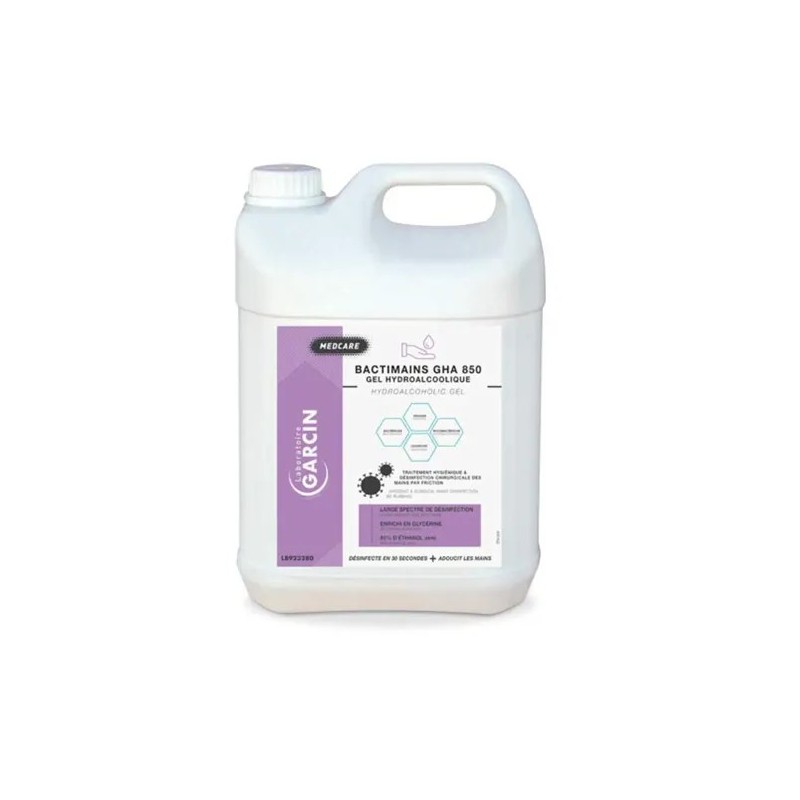 Gel hydroalcoolique GHA 850 - Bidon 5 litres