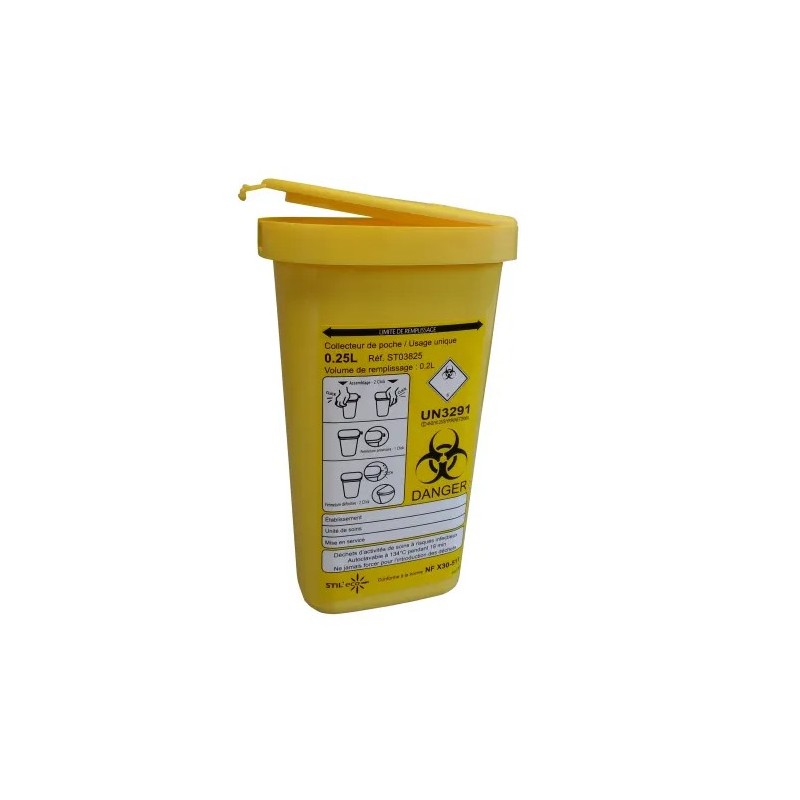 Conteneur pour élimination déchets, 0,25 litre
