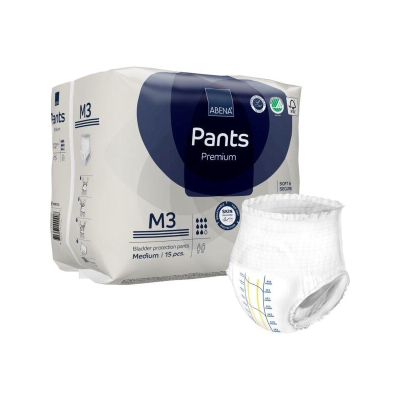 Culottes absorbantes Pants Premium M3, sachet de 15