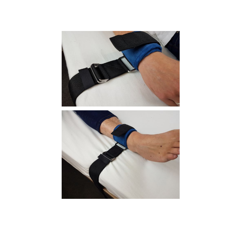 Paire d'attache chevilles et poignets avec fermeture rapide