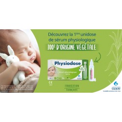 Ampoule de sérum physiologique VEGETAL, flacon souple de 5 ml - Lot de 40 doses