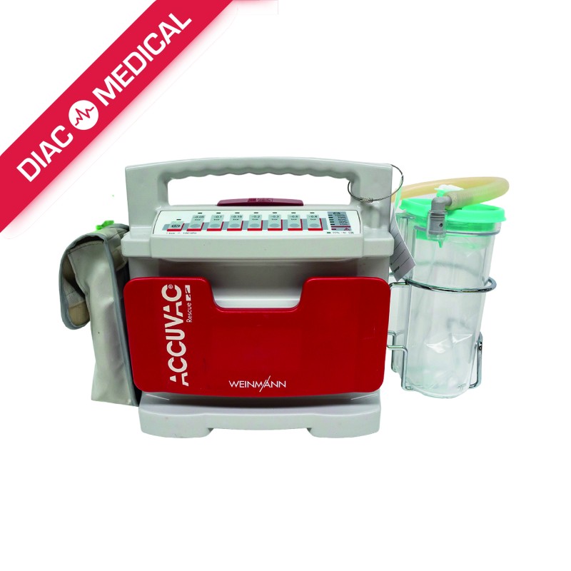 Aspirateur de mucosité Weinmann Accuvac Rescue avec vase à poche unique reconditionné