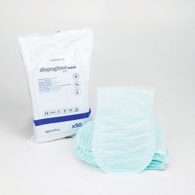 Gants de toilette pré-savonnés, lot de 50