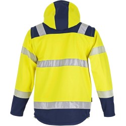 Veste softshell haute visibilité avec manches amovibles