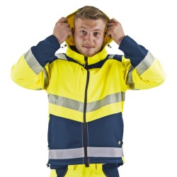 Veste softshell haute visibilité avec manches amovibles
