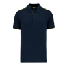 Polo bicolore manches courtes polycoton homme