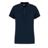 Polo bicolore manches courtes polycoton femme