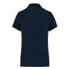 Polo bicolore manches courtes polycoton femme
