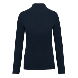Polo manches longues polycoton femme