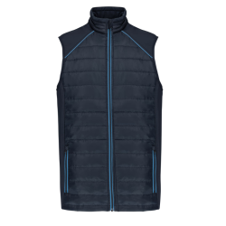 Veste bi-matière bicolore sans manches mixte