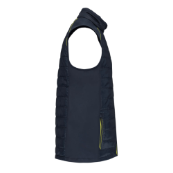 Veste bi-matière bicolore sans manches mixte